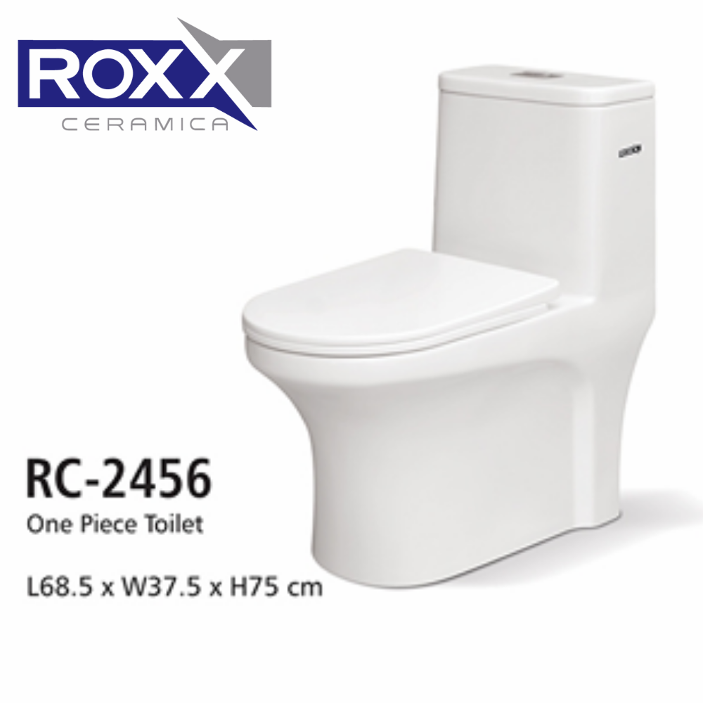 Roxx Ceramica RC-2456 One-Piece Toilet with Complete Fittings