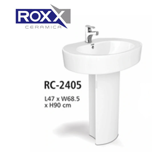 Roxx Ceramica RC-2405 Two-Piece Basin – Round Elegance with Lasting Strength
