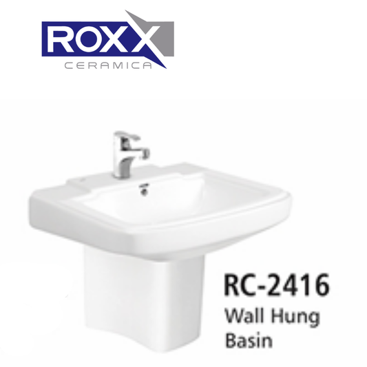 Roxx Ceramica RC-2416 Wall Hung Basin – Bold Square Elegance | Roxx Center