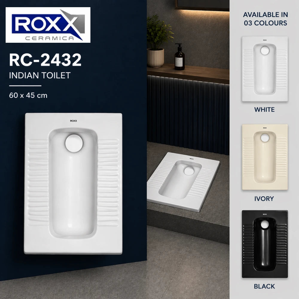 Roxx Ceramica RC-2432 | Strong Asian Commode – Available at RoxxCenter