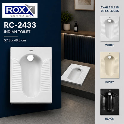 Roxx Ceramica RC-2433 | Compact Asian Commode – Available at RoxxCenter