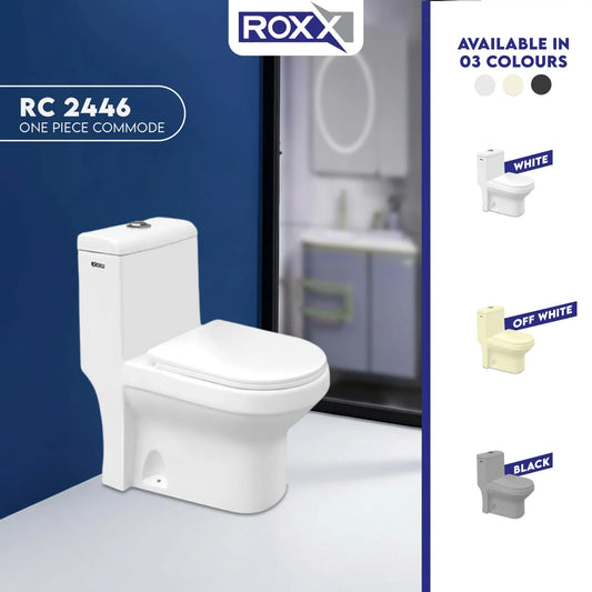 Roxx Ceramica RC-2446 One-Piece Toilet with Complete Fittings