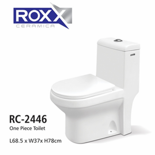 Roxx Ceramica RC-2446 One-Piece Toilet with Complete Fittings