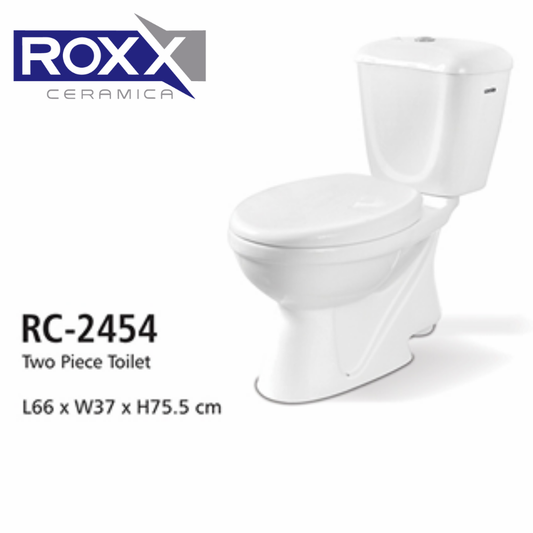 Roxx Ceramica RC-2454 Two-Piece Toilet with Complete Fittings