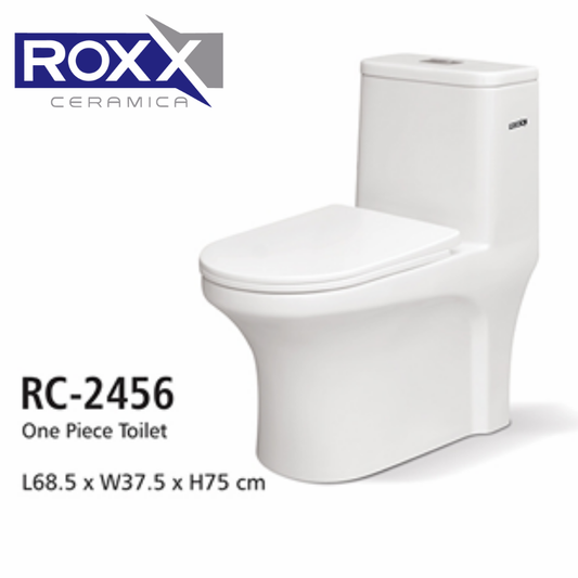 Roxx Ceramica RC-2456 One-Piece Toilet with Complete Fittings