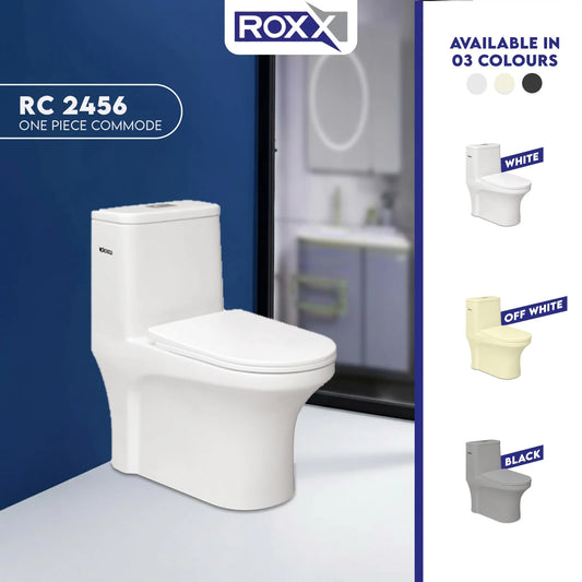 Roxx Ceramica RC-2456 One-Piece Toilet with Complete Fittings