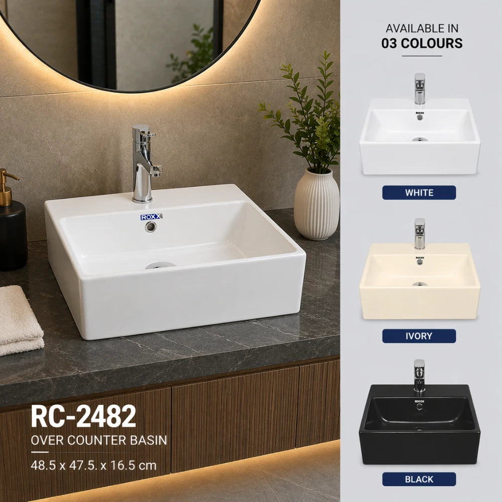 Roxx Ceramica RC-2482 Over Counter Basin – 48.5 cm | Roxx Center