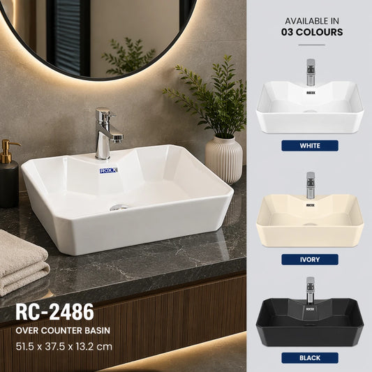 Roxx Ceramica RC-2486 Over Counter Basin | Roxx Center