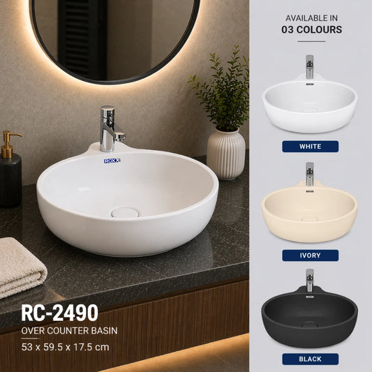 Roxx Ceramica RC-2490 Over Counter Basin | Roxx Center