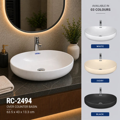 Roxx Ceramica RC-2494 Over Counter Basin | Roxx Center
