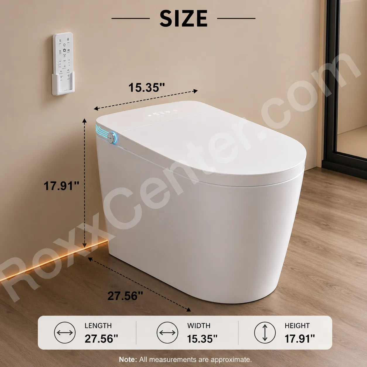Luxury Smart Toilet with Auto Flush, Heated Seat & Intelligent Bidet System