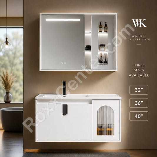 Wahkit K-9183 Smart Mirror Bathroom Vanity Set | 32", 36" & 40" Sizes Available
