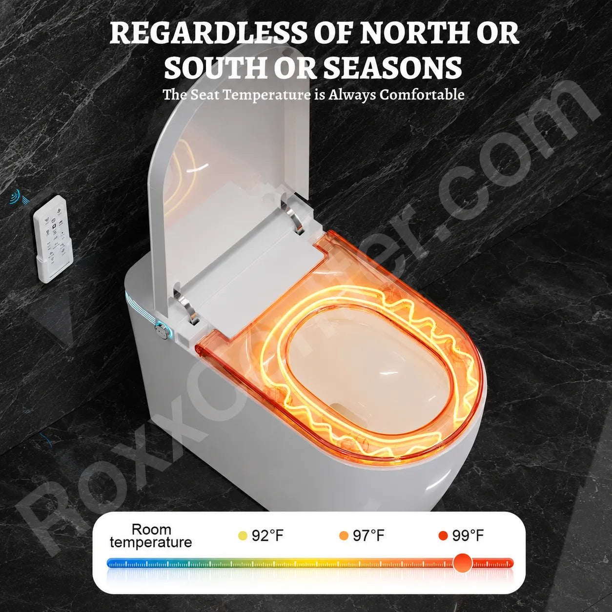 Luxury Smart Toilet with Auto Flush, Heated Seat & Intelligent Bidet System