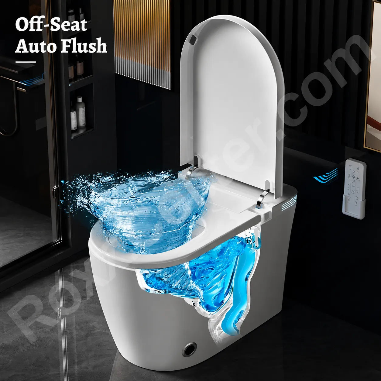 Luxury Smart Toilet with Auto Flush, Heated Seat & Intelligent Bidet System