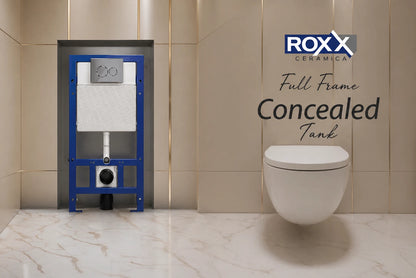 Roxx Full Frame Concealed Tank with Complete Fitting – Heavy Duty Flush System (Pneumatic Fitting)