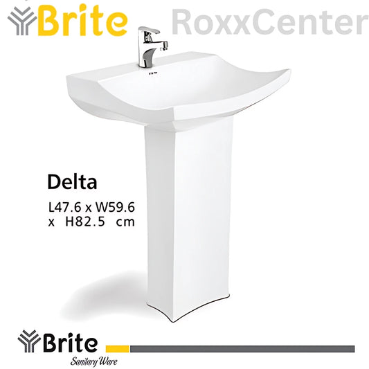 Decent Two Piece Basin by Brite Ceramics — elegant, strong, and easy to maintain. Available in white, ivory, and black with lifetime warranty at RoxxCenter.