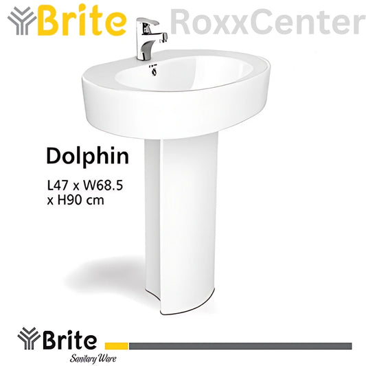 Dolphin Two Piece Basin by Brite Sanitary Ware | RoxxCenter