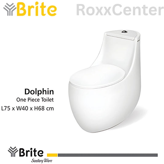 Dolphin One Piece Commode by Brite Ceramics | RoxxCenter