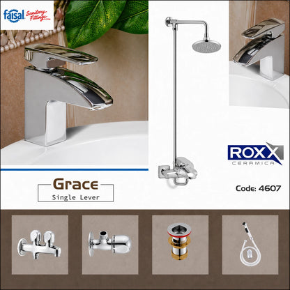 Grace Series 4606 Bathroom Set Chrome Pakistan | Roxx Center