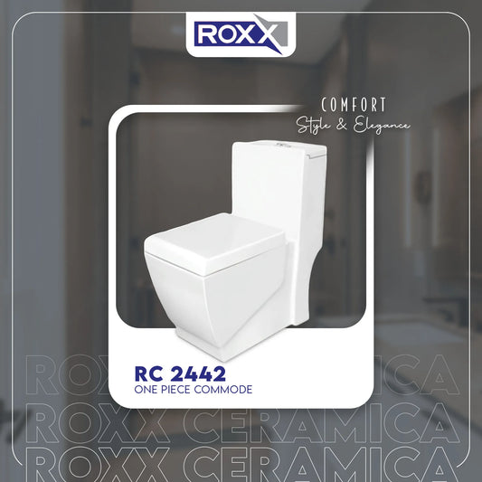 Roxx Ceramica RC-2442 One-Piece Commode with Complete Fittings