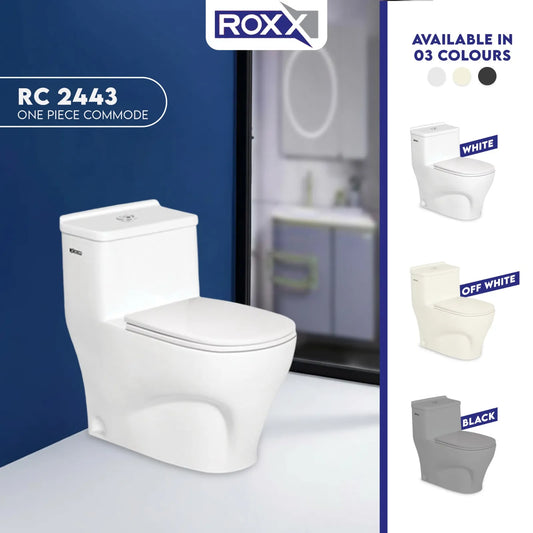 Roxx Ceramica RC-2443 Floor Commode | Complete Fitting Set