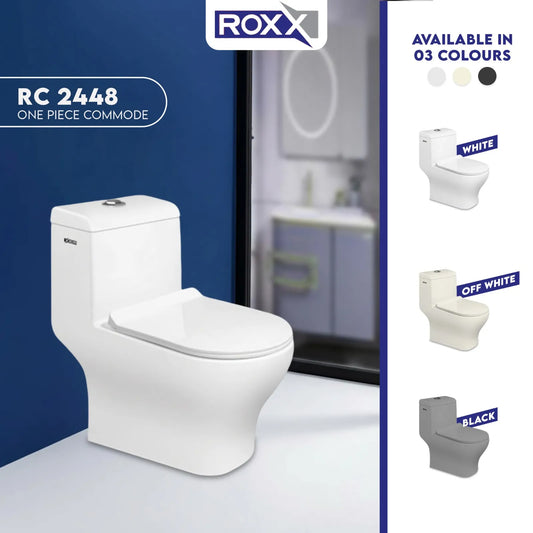 Roxx Ceramica RC-2448 Floor Commode | Complete Fittings