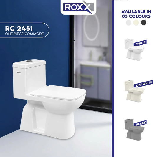 Roxx Ceramica RC-2451 Floor Commode | Complete Fittings