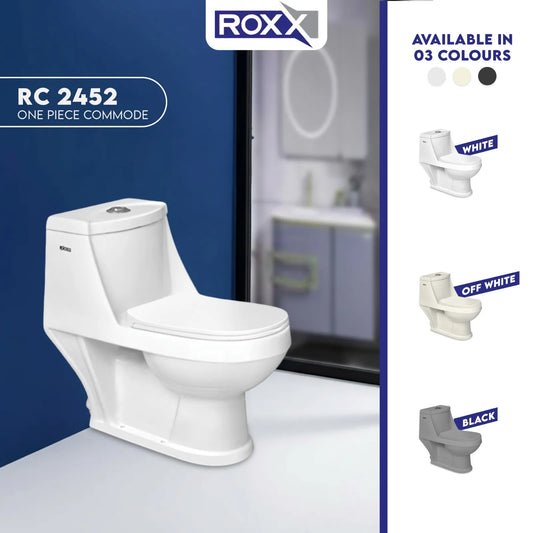 Roxx Ceramica RC-2452 Floor Commode | Complete Fittings
