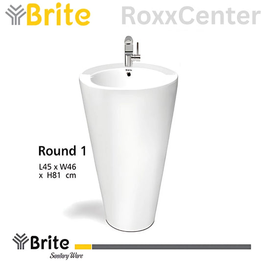 Round One Piece Basin by Brite Sanitary Ware | RoxxCenter