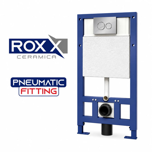 Roxx Full Frame Concealed Tank with Complete Fitting – Heavy Duty Flush System (Pneumatic Fitting)