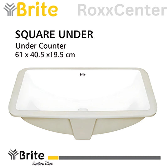 Square Under Counter Bowl by Brite Sanitary Ware | RoxxCenter
