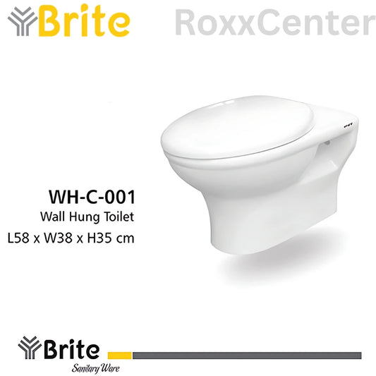 WH-C-001 Wall Hung Commode by Brite Ceramics | RoxxCenter