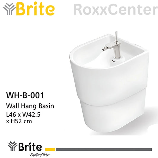 WH-B-001 Wall Hung Basin by Brite Sanitary Ware | RoxxCenter