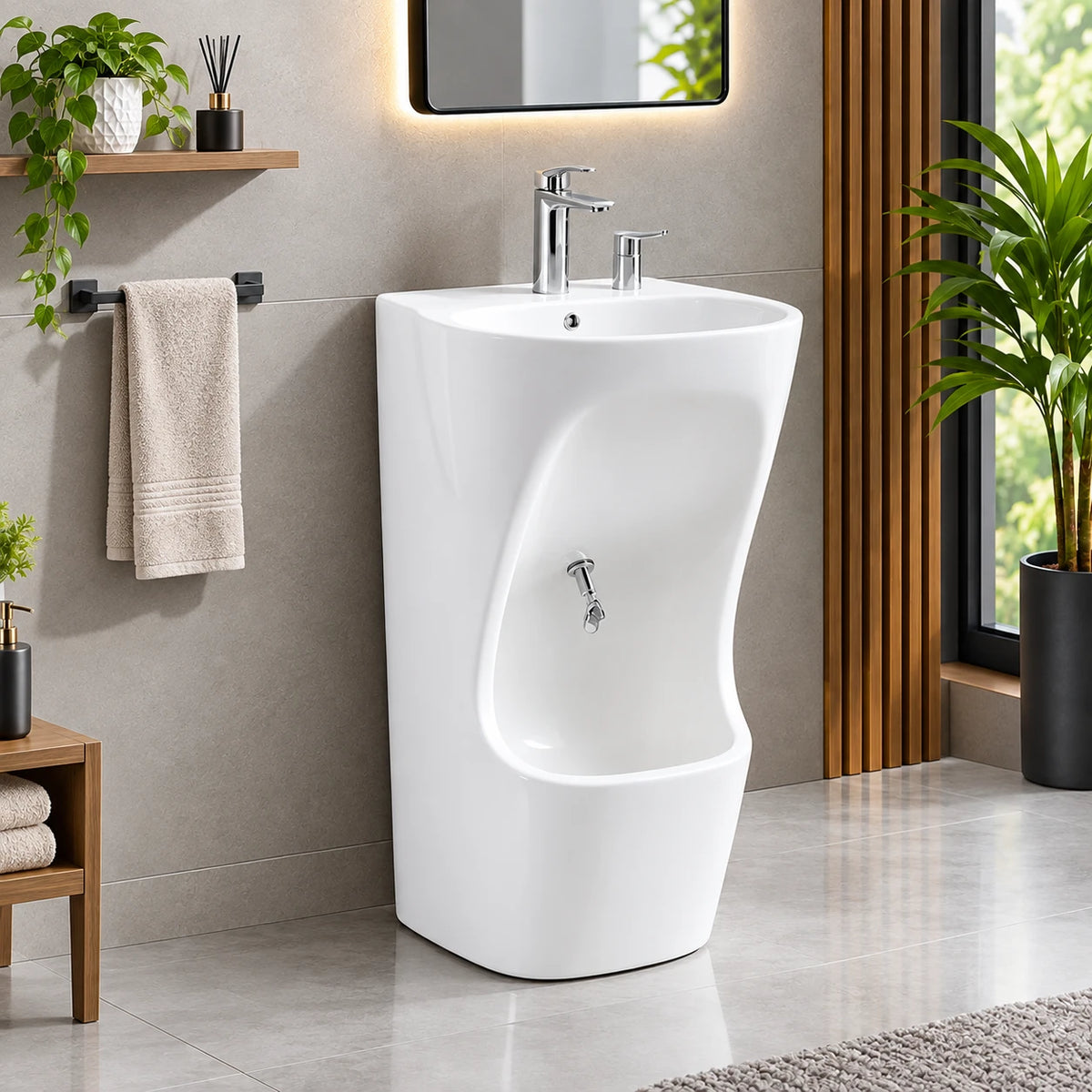 Wazzu Basin with Complete Fitting | 3A Quality Modern Wash Basin | Imported Bathroom Basin – RoxxCenter