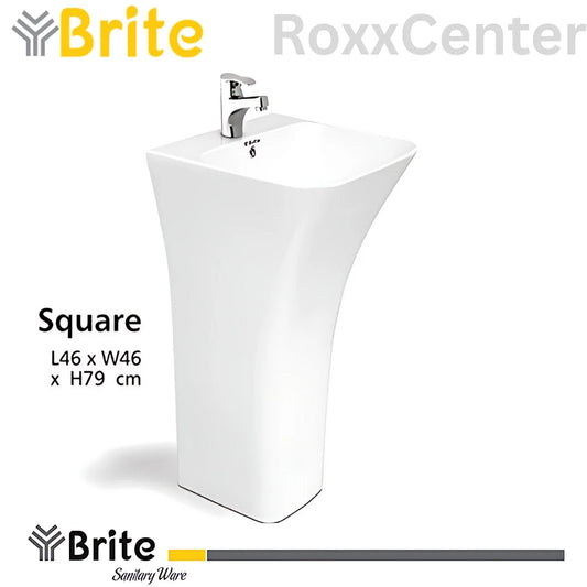Square One Piece Basin by Brite Sanitary Ware | RoxxCenter
